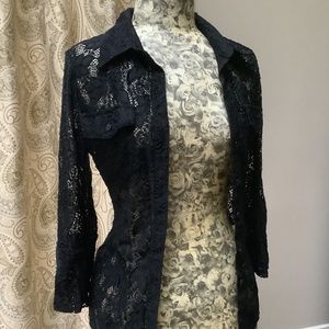 American Rag lace appliqué jacket